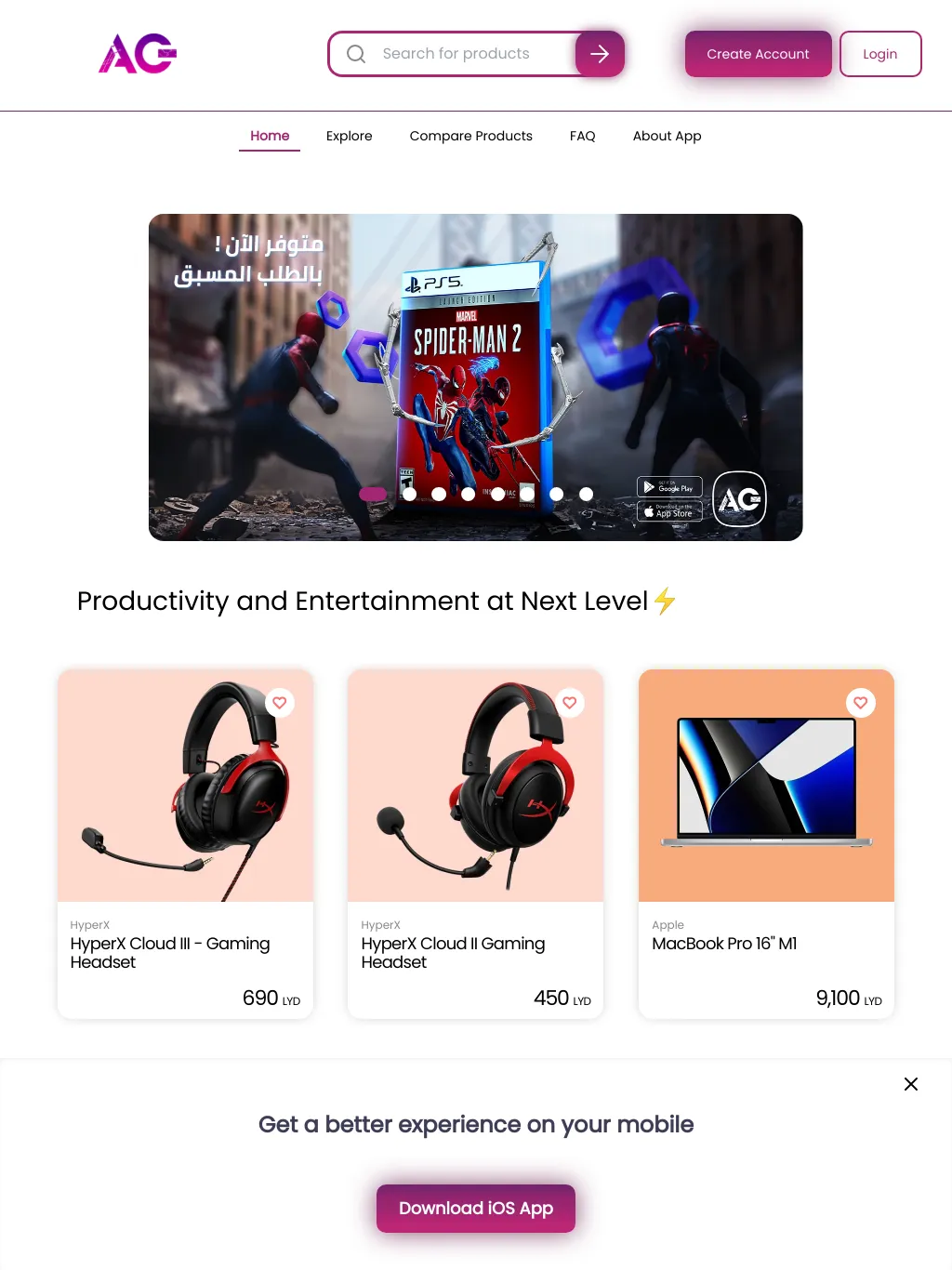 Home page